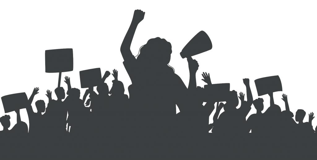 crowd black outline